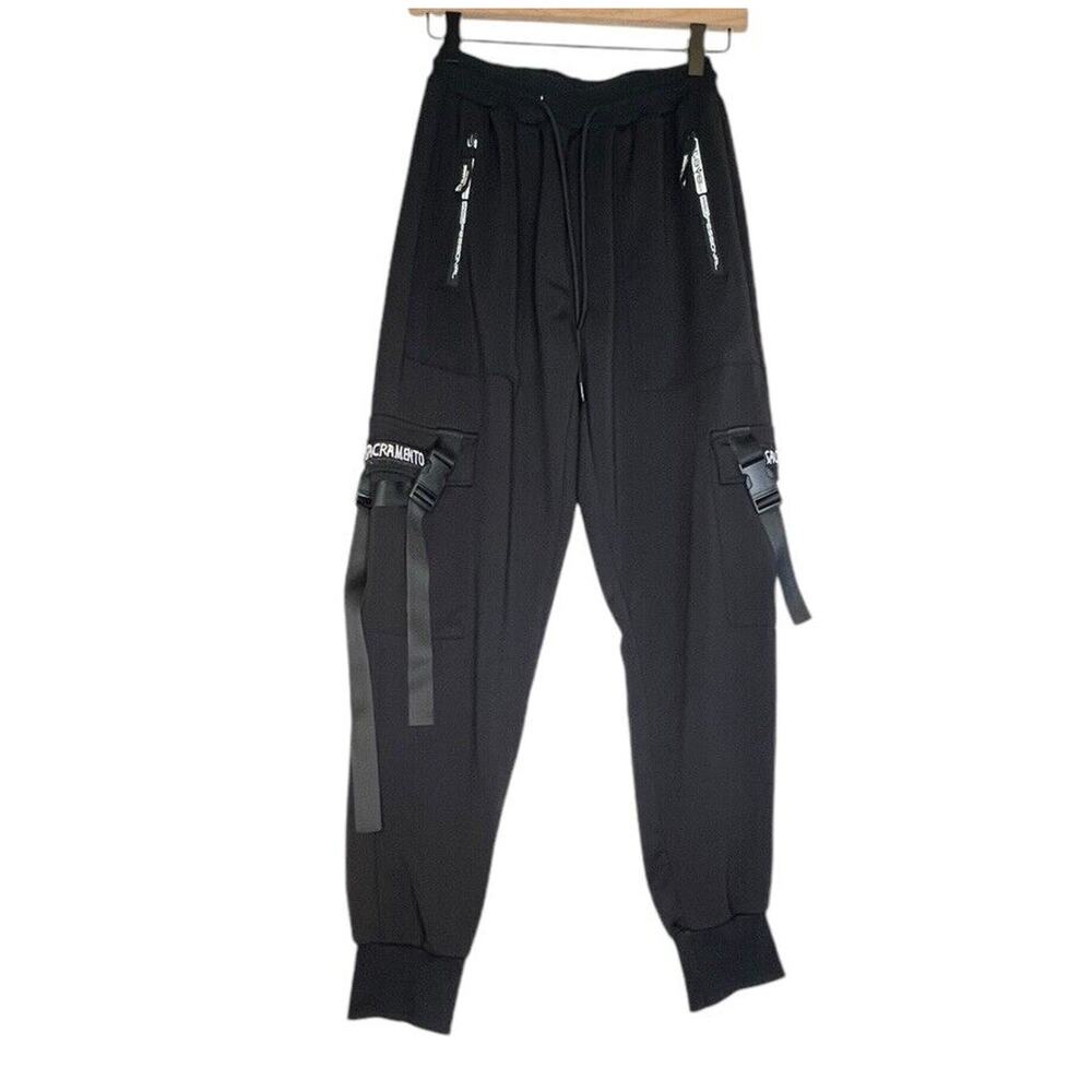 Staye Sacramento Mens Pants Medium Hip Hop Streetwear Punk Baggy Buckles
